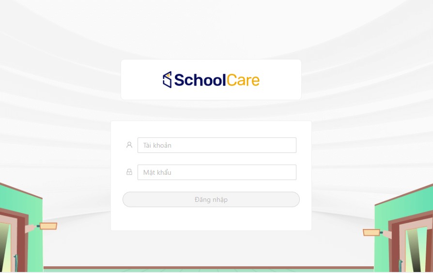 Giao diện đăng nhập tài khoản SchoolCare Pro