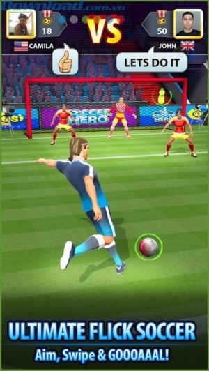 Thể hiện kỹ năng sút bóng siêu sao