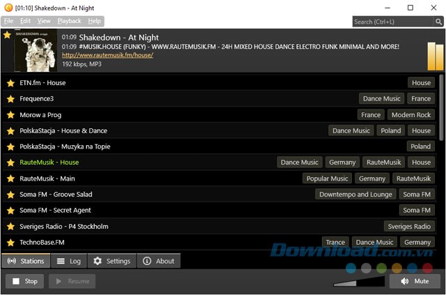 Nghe đài trên máy tính với Screamer Radio