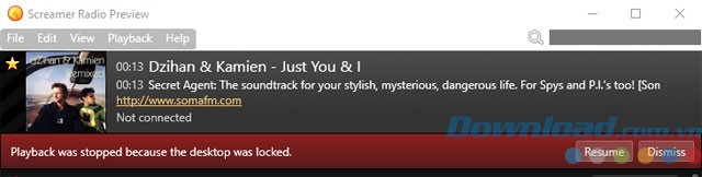 Tự động tắt Screamer Radio khi khóa máy