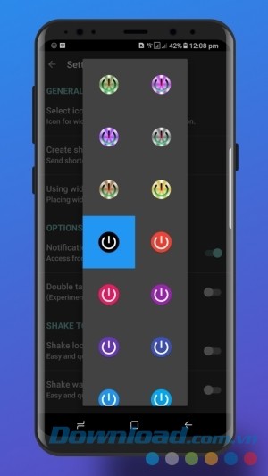 Bộ sưu tập nút nguồn trên Screen Lock Pro cho Android