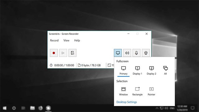 Screen Bits tích hợp nhiều tính năng ghi màn hình chuyên nghiệp