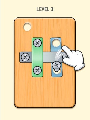 Screw Puzzle là game giải đố tháo ốc ít gỡ thanh gỗ thú vị