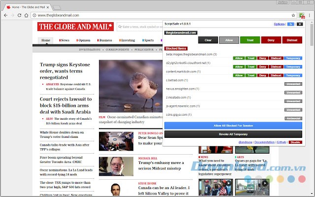 Bảo mật thông tin lướt web với ScriptSafe