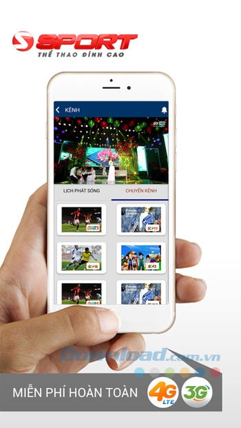 Miễn phí 3G xem bóng đá