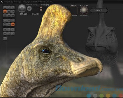 Tạo hình 3D trong Sculptris