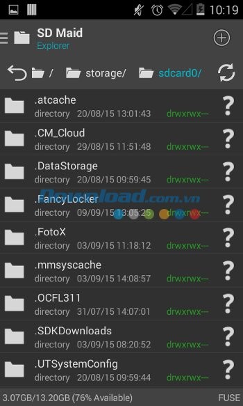 Tính năng Explorer của SD Maid