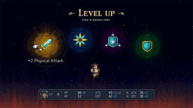 Nâng cấp nhân vật bằng các đòn tấn công, phòng thủ và kỹ năng đa dạng trong Sea of Star
