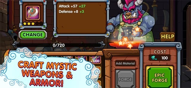 Tạo các loại vũ khí và áo giáp huyền bí