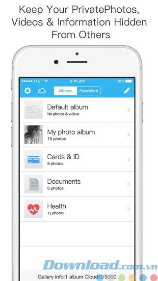 Bảo mật ảnh, video, tài liệu...