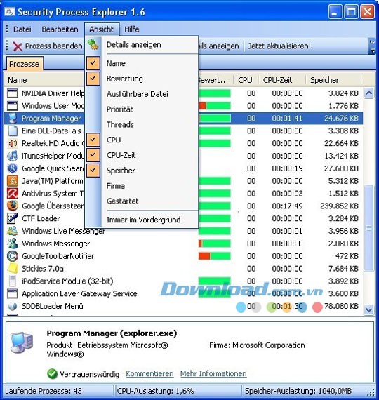 Security Process Explorer