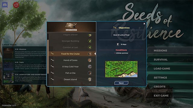 Hoàn thành mọi nhiệm vụ và mục tiêu trong game Seeds of Resilience