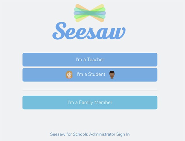 Đăng ký tài khoản Seesaw dưới dạng giáo viên, học sinh hoặc phụ huynh