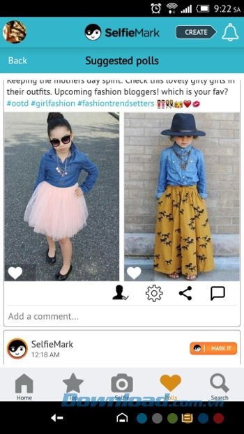 Chia sẻ ảnh trên SelfieMark