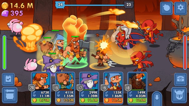 Tham gia cuộc chiến phòng thủ diệt quái vật trong game Semi Heroes