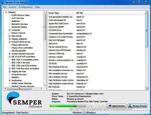 Semper Driver Backup