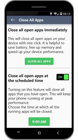 Senior Safety Phone có tính năng hẹn giờ tắt ứng dụng