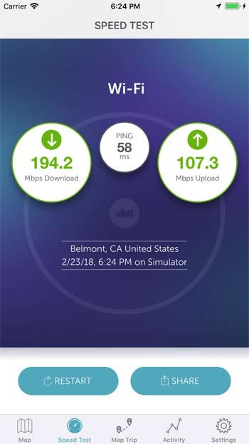 Kiểm tra tốc độ 4G / LTE, 3G, CDMA, GSM và Wi-Fi