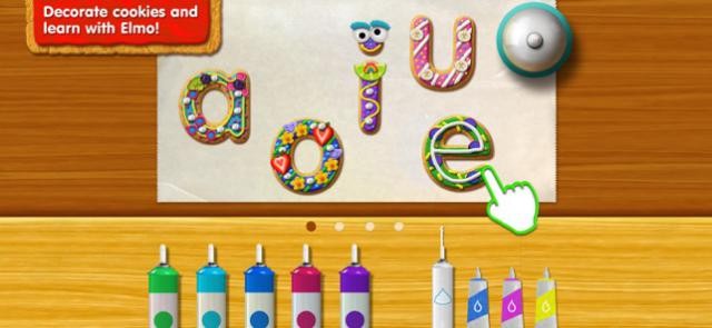 Trang trí các chữ cái thật đẹp trong Sesame Street Alphabet Kitchen