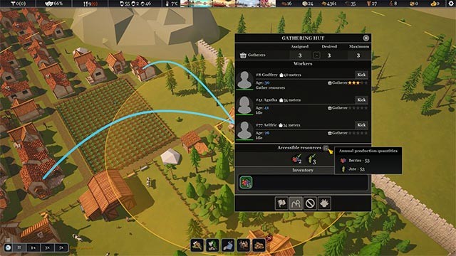 Sử dụng chiến lược và kỹ năng quản lý trong xây dựng, khai thác, giao thương và chiến đấu