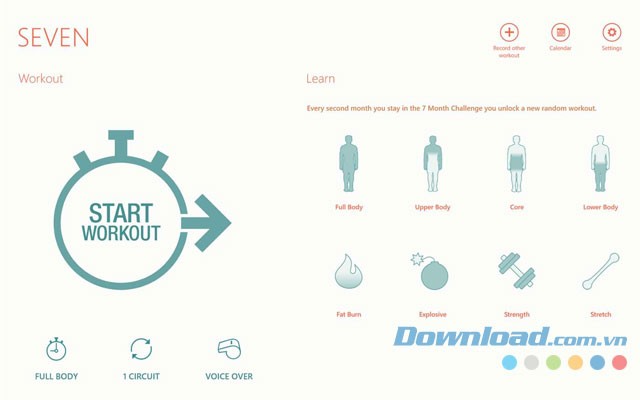 Ứng dụng tập thể dục Seven
