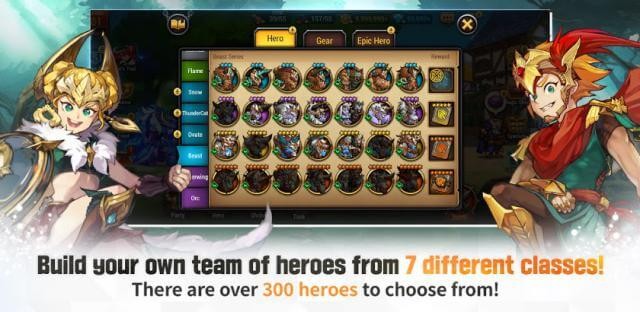 Xây dựng đội quân anh hùng của bạn từ 300 hero thuộc 7 lớp trong Seven Hearts