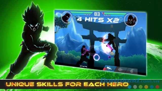 Mỗi anh hùng sở hữu sức mạnh khác nhau