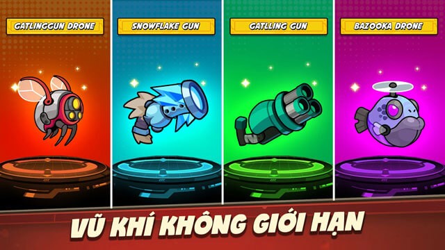 Kho súng đa dạng, đều có chỉ số riêng và công dụng khác nhau