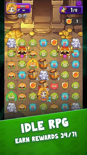 Gameplay Idle RPG, kiếm phần thưởng mọi lúc