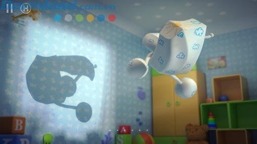 Xoay hình để tạo các hình dạng bóng trên tường