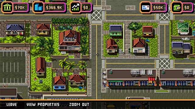 Chơi game Shakedown Hawaii với góc nhìn từ trên xuống giúp bao quát toàn bộ thế giới