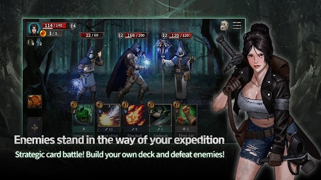 Xây dựng bộ bài của bạn để đánh bại kẻ thù trong game Shambles: Sons of Apocalypse