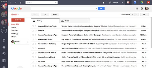 Truy cập mọi tài khoản Email, Calendar, đám mây ở cùng 1 vị trí