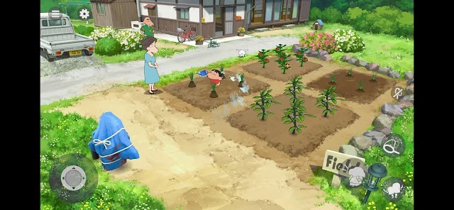 Shinnosuke kết bạn với những người nông dân địa phương