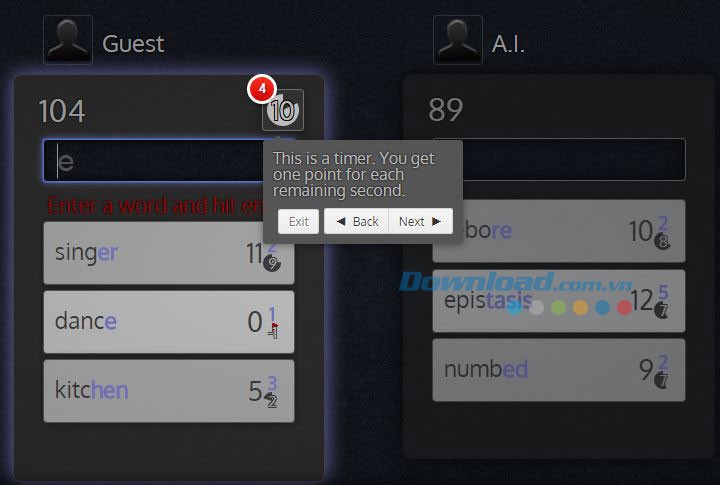 Hướng dẫn cách chơi rất trực quan của Shiritori