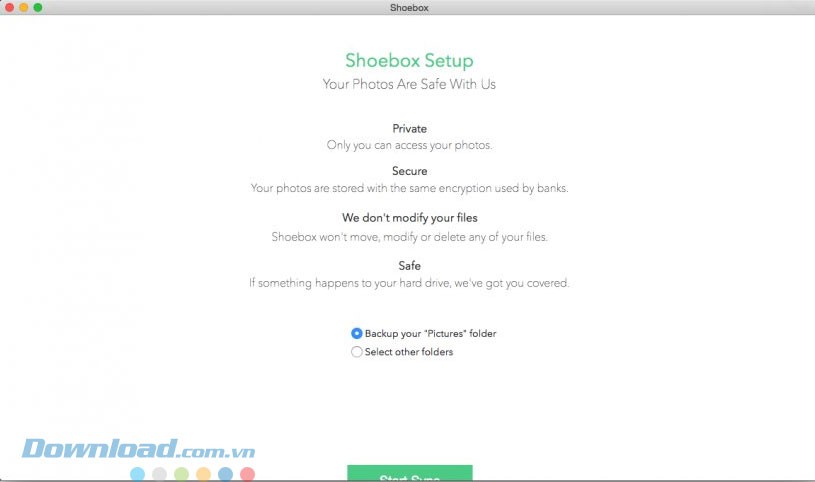 Giao diện ứng dụng Shoebox