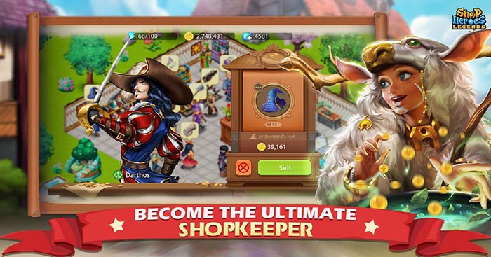 Bạn vào vai chủ một tiệm bán vũ khí, trang bị cho các nhà thám hiểm trong game Shop Heroes Legends