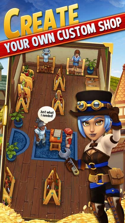 Xây dựng và phát triển cửa hàng bán vũ khí của riêng bạn trong Shop Titans