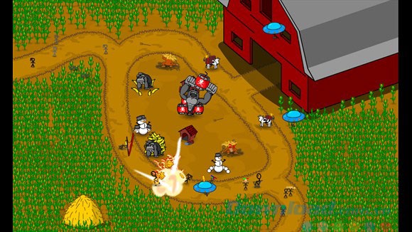 Giao diện game Shopping Cart Defense