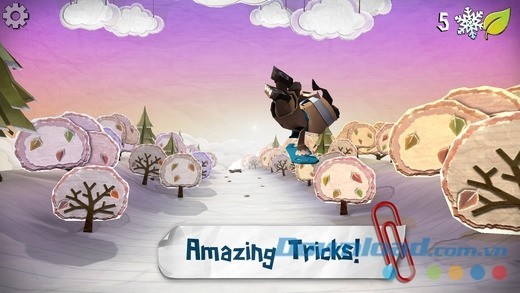 Shred It! cho iOS giúp người chơi trải nghiệm nhiều kỹ thuật trượt tuyết thực tế trong thế giới ảo