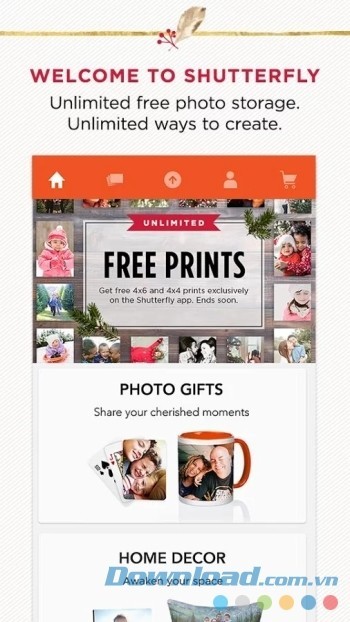 Hỗ trợ lưu trữ ảnh lên web và tạo thiệp