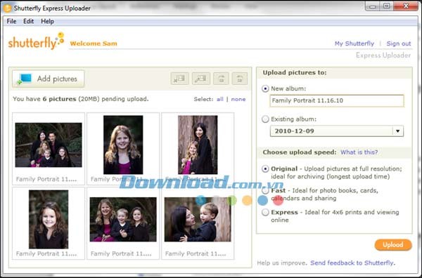 Shutterfly Express Uploader