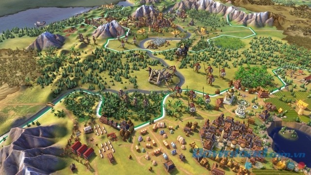 Vươn tới sự thịnh vượng trong quá trình chơi game chiến thuật theo lượt Sid Meier's Civilization VI cho Mac và máy tính