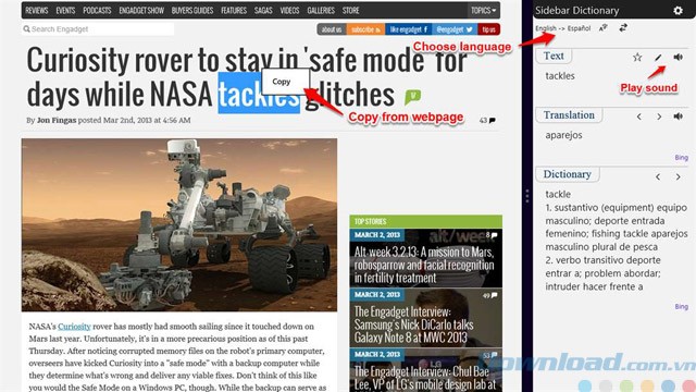 Dịch trong khi đọc báo