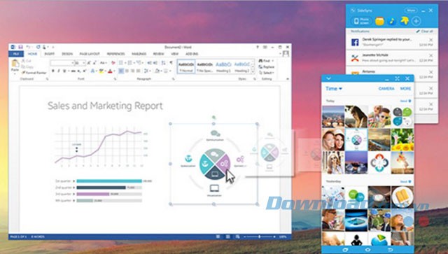 Chèn file giữa hai thiết bị
