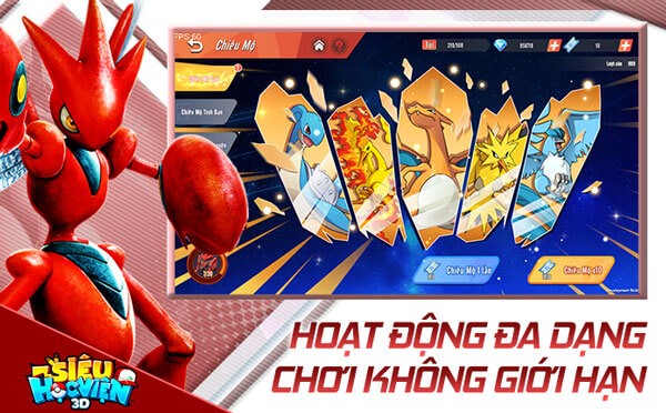 Hệ thống hoạt động đa dạng, chơi không giới hạn