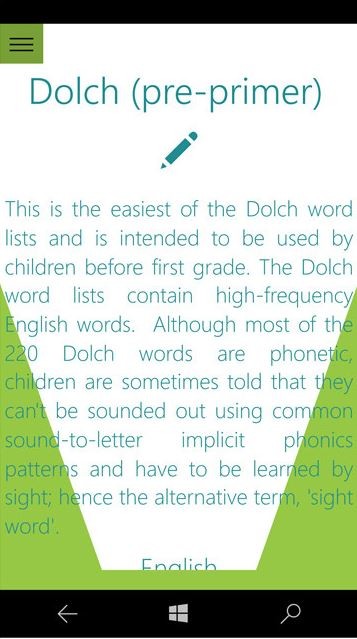 Danh sách từ Dolch