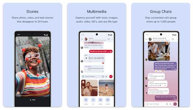 Gửi tin nhắn không giới hạn, chat nhóm thời gian thực và chia sẻ tập tin dễ dàng