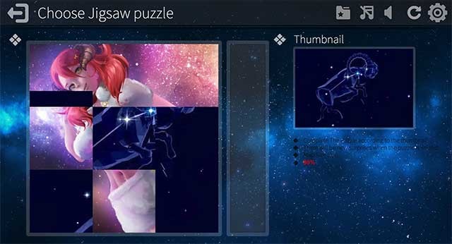 Sắp xếp các mảnh ghép để hoàn thành bức tranh