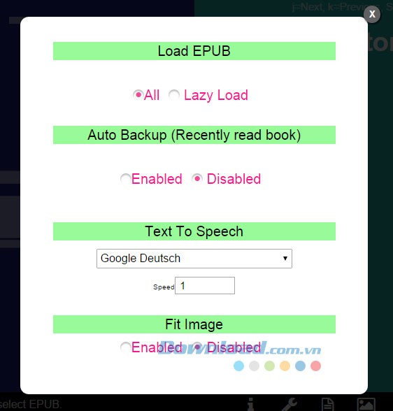Một số lựa chọn cài đặt khác